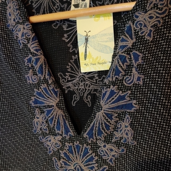 Free People Prickly Poppy Cotton Kaftan XS NWT - Picture 3 of 7